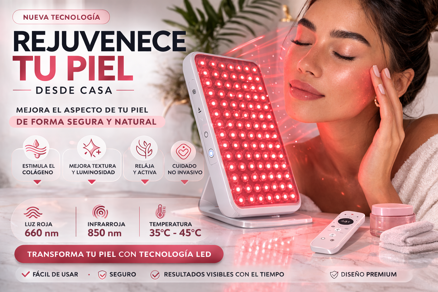 Panel led rejuvenecedor